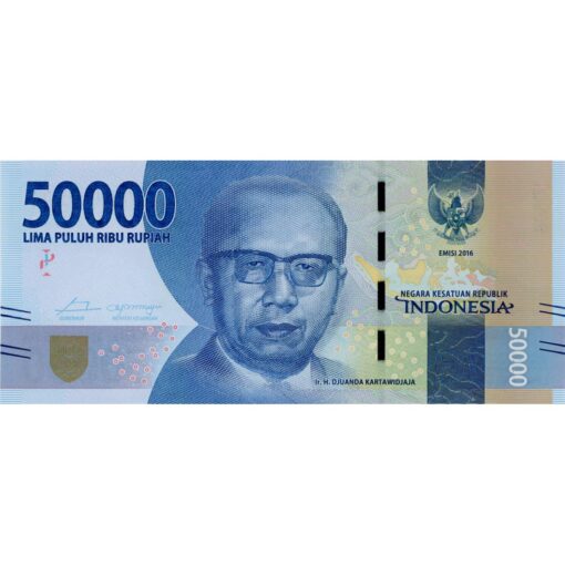 Indonesien - 50.000 Rupiah 2016/2017, (P.159b) Erh. UNC