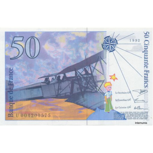 Frankreich - 50 France 1992, (P.157a) Erh. XF+ – Bild 2