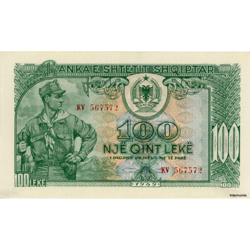 Albanien - 100 Leke 1949, (P.26) Erh. AU