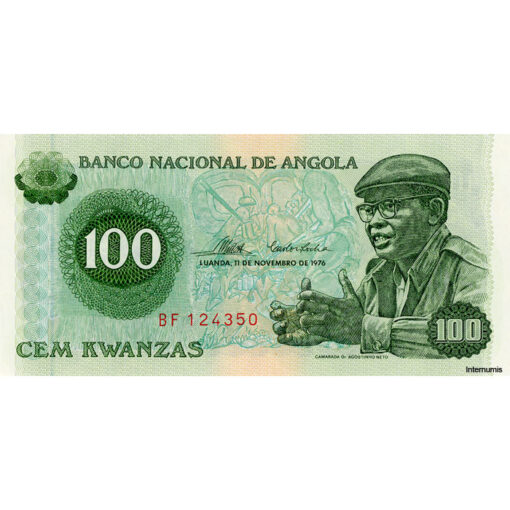 Angola - 100 Kwanzas 11.11.1976, (P.111) Erh. UNC