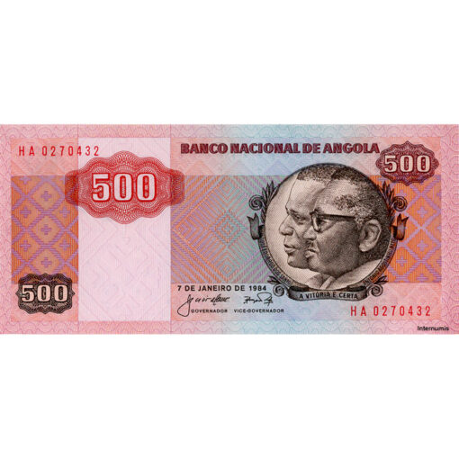 Angola - 500 Kwanzas 7.1.1984, (P.120a) Erh. AU