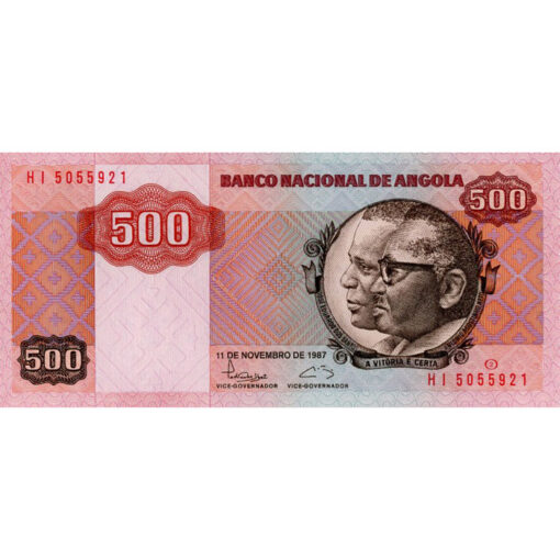 Angola - 500 Kwanzas 11.11.1987, (P.120b) Erh. UNC