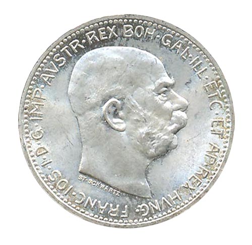 1 Krone 1914, Wien, ST.SCHWARTZ, (J.383 / FW.1984) Erh. vz/vz.+
