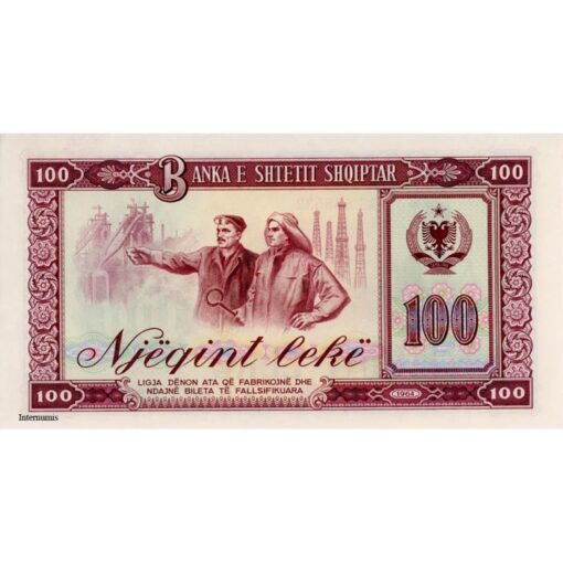Albanien  - 1000 Leke 1964, (P.39a) Erh. UNC/AU – Bild 2