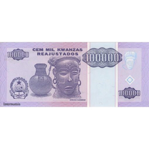 Angola - 100.000 Kwanzas 1.5.1995, (P.139) Erh. UNC – Bild 2