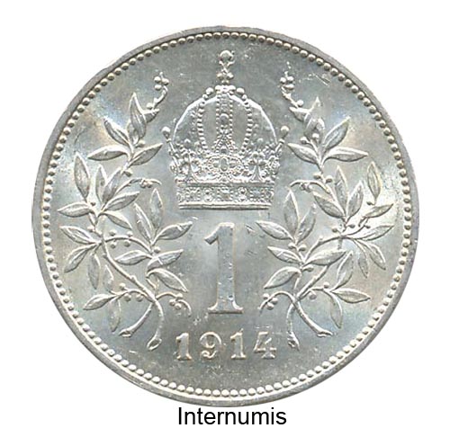 1 Krone 1914, Wien, ST.SCHWARTZ, (J.383 / FW.1984) Erh. vz/vz.+ – Bild 2