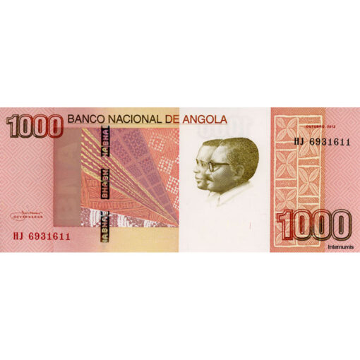 Angola - 1000 Kwanzas 10.2012, (P.156a) Erh. UNC