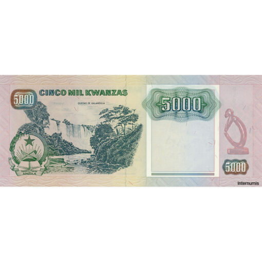 Angola - 5000 Kwanzas 4.2.1991, (P.130c) Erh. UNC – Bild 2