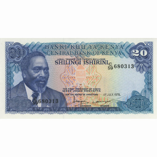 Kenia  - 20 Shilings 1978, (P.17) Erh. UNC