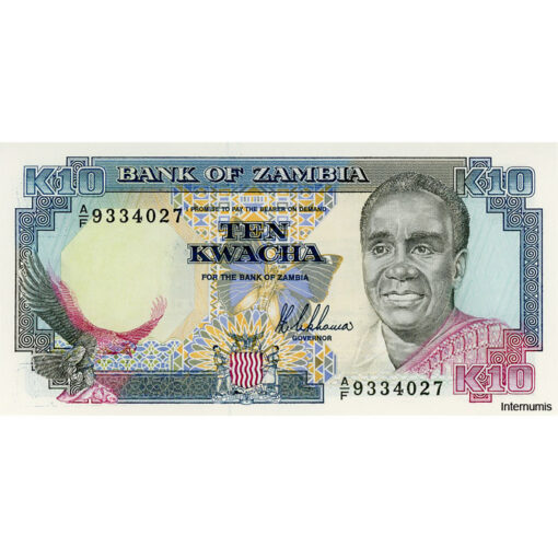 Sambia - 10 Kwacha ND(1989 - 1991), (P.31a) Erh. UNC