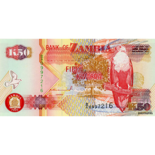 Sambia - 50 Kwacha 1992, (P.37a) Erh. UNC