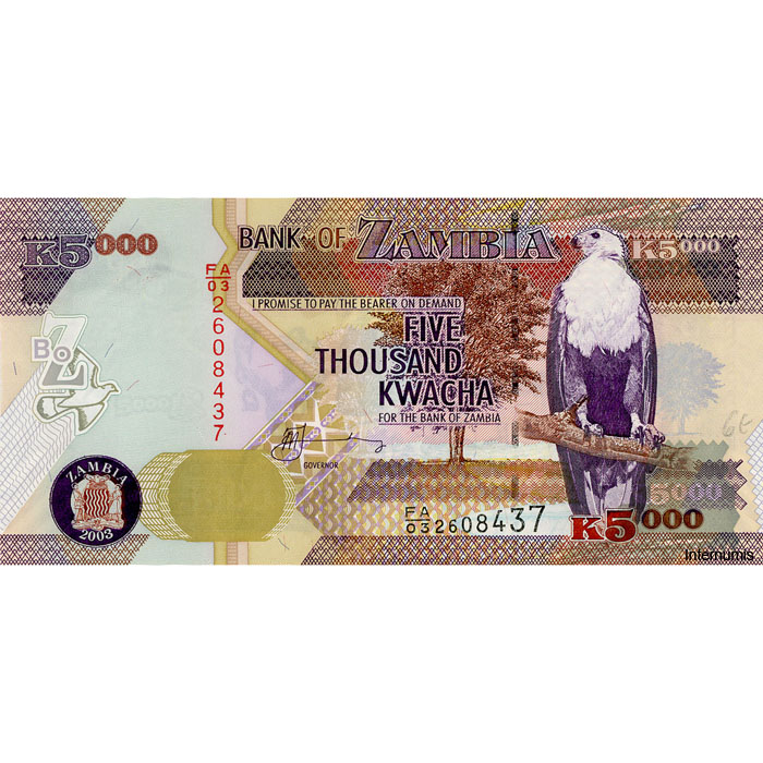 Sambia - 5000 Kwacha 2003, (P.45a) Erh. UNC