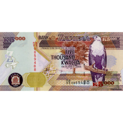 Sambia - 5000 Kwacha 2005, (P.45b) Erh. UNC