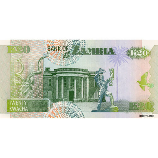 Sambia - 20 Kwacha 1992, (P.36a) Erh. UNC – Bild 2
