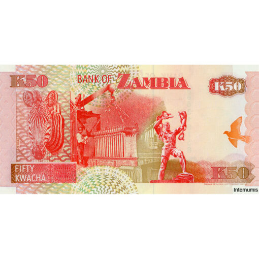 Sambia - 50 Kwacha 1992, (P.37a) Erh. UNC – Bild 2