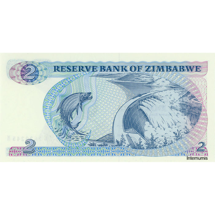 Zimbabwe - 2 Dollars 1983, (P.1b) Erh. UNC – Bild 2
