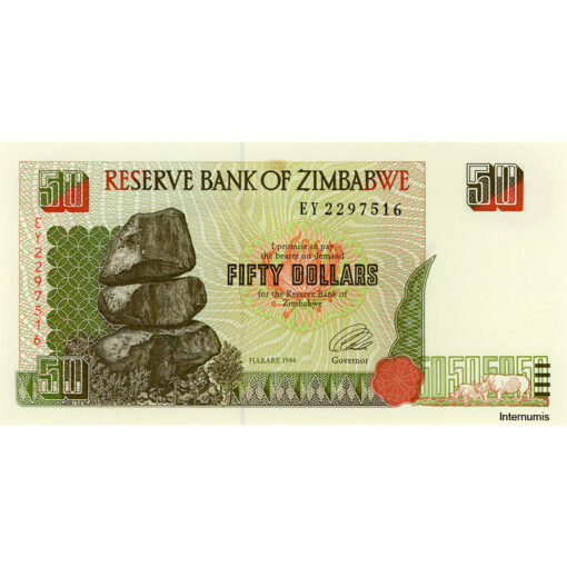 Zimbabwe - 50 Dollars 1994, (P.8a) Erh. UNC