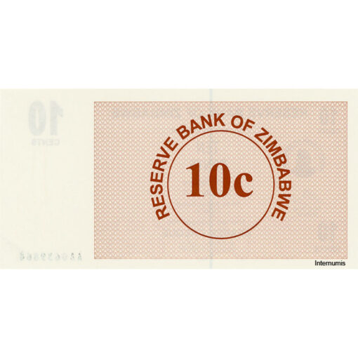 Zimbabwe - 10 Cents 1.8.2006, (P.35) Erh. UNC – Bild 2