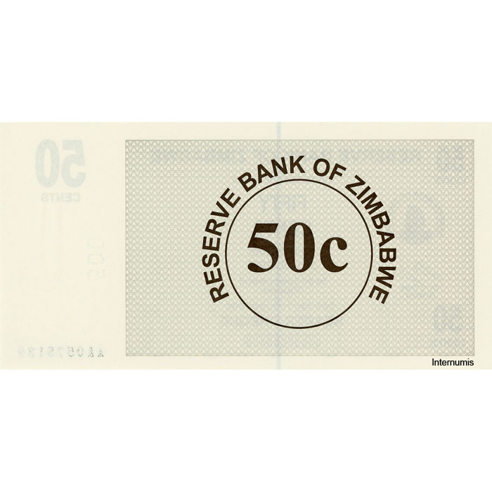 Zimbabwe - 50 Cents 1.8.2006, (P.36) Erh. UNC – Bild 2