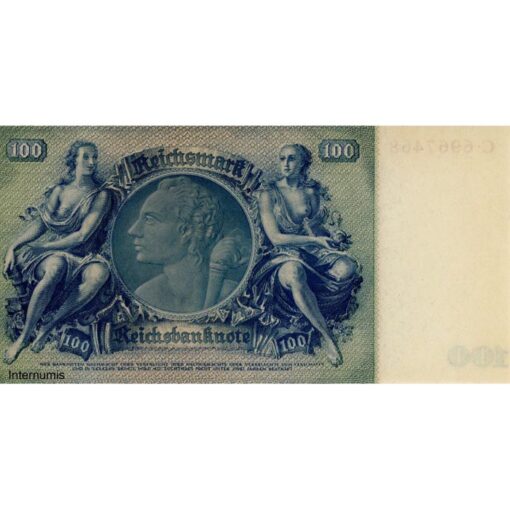 100 Reichsmark 1935 , ohne Unterdruck.Bst., Ser.Nr.C, Kriegsdruck , (KK197c/P183b) Erh. I – Bild 2
