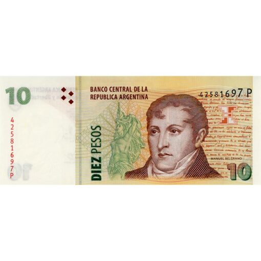 Argentinien - 10 Pesos ND (2003), (P.354b) Erh. UNC