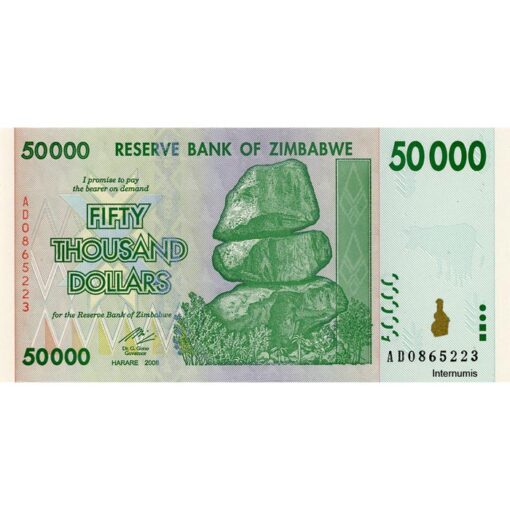 Zimbabwe - 50.000 Dollars 2008, (P.74a) Erh. UNC