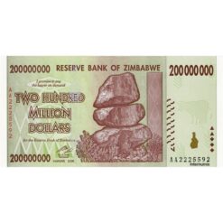 Zimbabwe - 200 Millionen Dollars 2008, (P.81) Erh. UNC