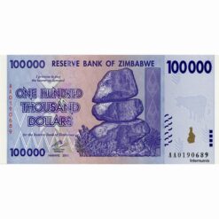 Zimbabwe - 100.000 Dollars 2008, (P.75) Erh. UNC