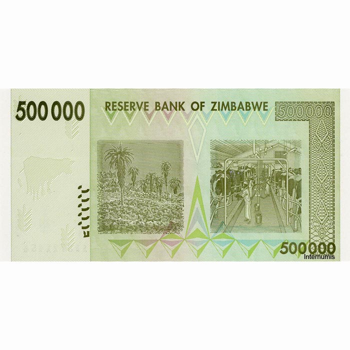 Zimbabwe - 500.000 Dollars 2008, (P.76) Erh. UNC – Bild 2