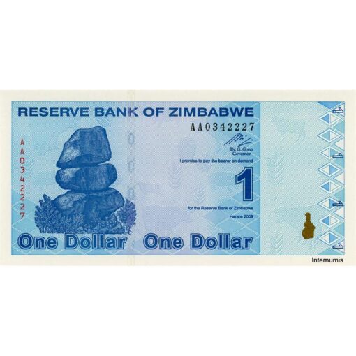 Zimbabwe - 1 Dollar 2009, (P.92) Erh. UNC