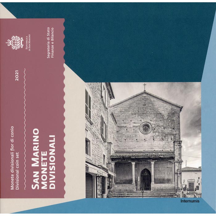 San Marino - Offizieller Kursmünzensatz 2021, Erh. stgl.im Blister