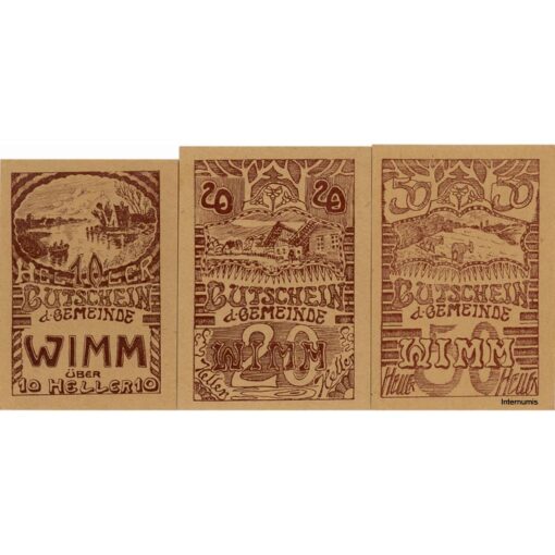 Wimm (OÖ) - 10,20,50 Heller o.D., (- 31.1.1921), P.braun, Dr.braun, 1.Aufl., (KKN.S1237)II)e) Erh. I – Bild 2