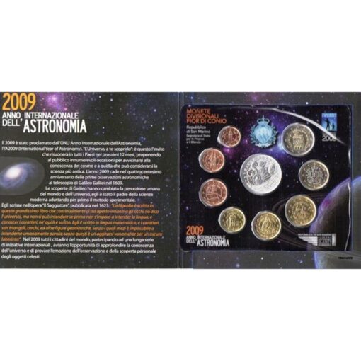 San Marino Offizieller Kursmünzensatz 2009  Erh. stgl.im Blister – Bild 2
