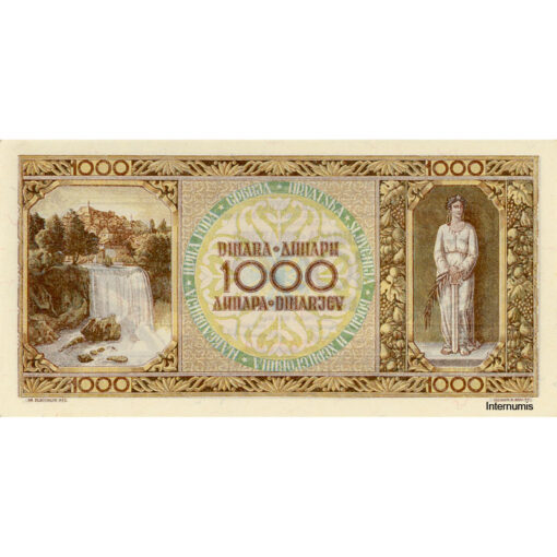 Jugoslawien - 1000 Dinara 1.5.1946, (P.67a) Erh. Au – Bild 2