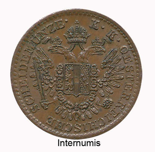 1/2 Kreuzer 1851 B Kremnitz, (FW.1671/J.285/AMK.2) Erh. vz. – Bild 2