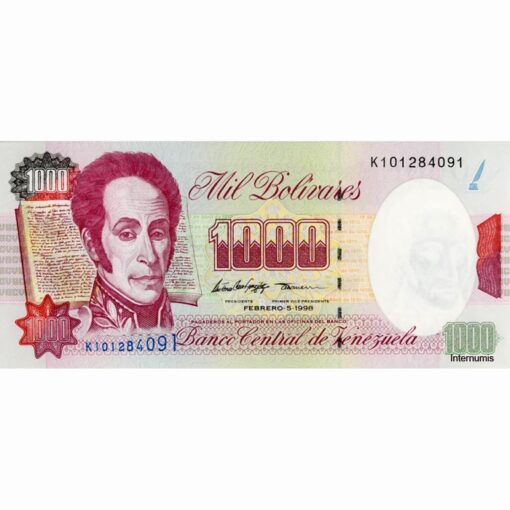 Venezuela - 1000 Bolivares 5.2.1998, (P.76c) Erh. UNC