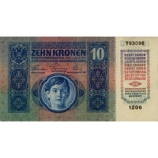 Österreichisch-ungarische Bank - 10 Kronen 1915, (KK.126 / P.19/ANK163) Erh. III