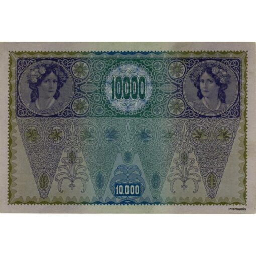 Österr.-Ungarische Bank - 10.000 Kronen 1918, DEUTSCHÖSTERREICH - Aufdruck Waagrecht, (KK.149a / ANK 183/P.165) Erh. II – Bild 2
