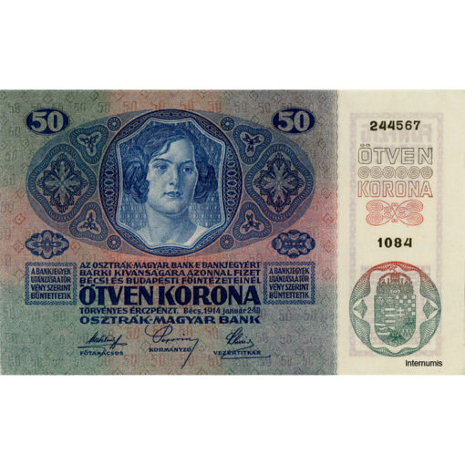 Österreichisch-ungarische Bank - 50 Kronen  2.01.1914, (KK.122/P.15/AMK.161) Erh. I- – Bild 2
