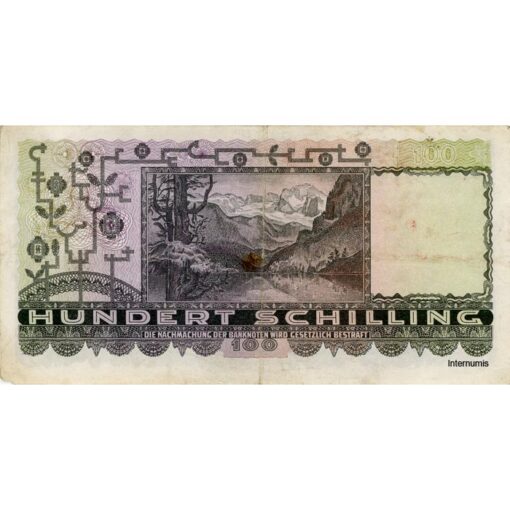 Österr.Nationalbank - 100 Schilling 1947, (KK.232/ANK 262) Erh. siehe Bild – Bild 2