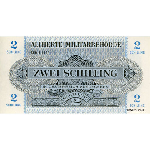 2 Schilling 1944, Wasserzeichen ,,Military Authority`` , (KK.209a / P.104a / 241a) Erh. I