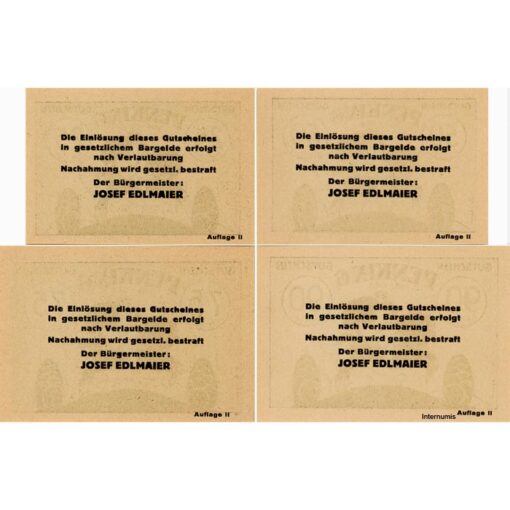 Penking(OÖ) - 25,50,75,90 Heller o.D., Auflage III, (KKN.S726)I)c) Erh. I-