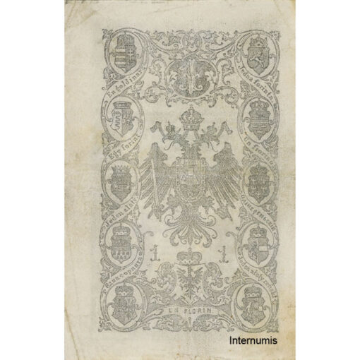 K.K.Staats-Central-Casse - 1 Gulden 7.7.1866, S.Nr. mit Groß und Kleinbuchstaben, (KK.101 / P.A150 / ANK 140) Erh. III – Bild 2