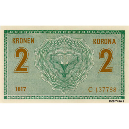 Österreichisch-ungarische Bank - 2 Kronen  5.8.1914, C dünn, (KK.124c/ANK162/ P.17b) Erh. III – Bild 2