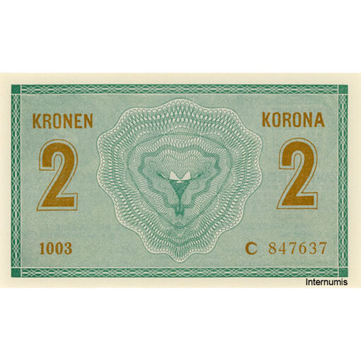 Österreichisch-ungarische Bank - 2 Kronen  5.8.1914, C halbfett, (KK.124c/ANK162/ P.17b) Erh. II – Bild 2
