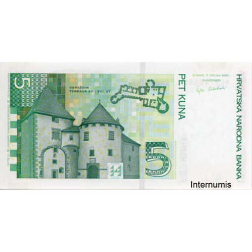 Kroatien - 5 Kuna  7.3.2001, (P.37/3) Erh. UNC – Bild 2