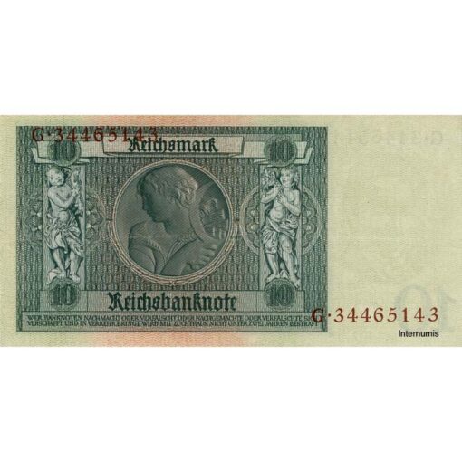 10 Reichsmark 22.1.1929, Udr.K / braune KN.G, (Grab.DEU-183b), (KK.194b / ANK229a / P.180a) Erh. II – Bild 2