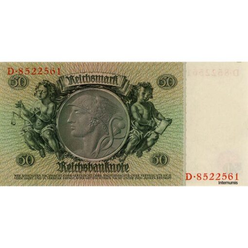 50 Reichsmark 30.3.1933, Underdruck Bst.O, KN.D und 7 stellig, WZ. Eichenlaub, (Gra.DEU-210a), (KK.196a / P182a / ANK.231a) Erh. I – Bild 2