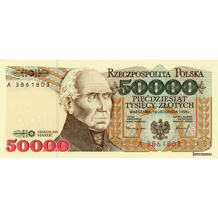 Polen - 50.000 Zloty 16.11.1993, (P.159a) Erh. AU