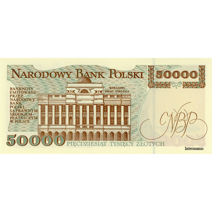 Polen - 50.000 Zloty 16.11.1993, (P.159a) Erh. UNC – Bild 2